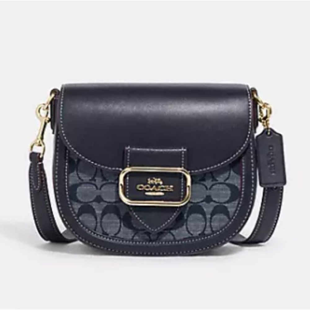 Coach Morgan Saddle Bag In Signature Chambray